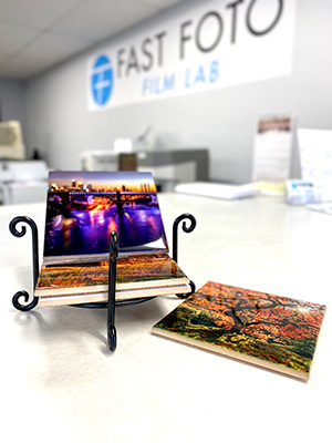 Photo Coasters with Stand